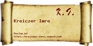 Kreiczer Imre névjegykártya
